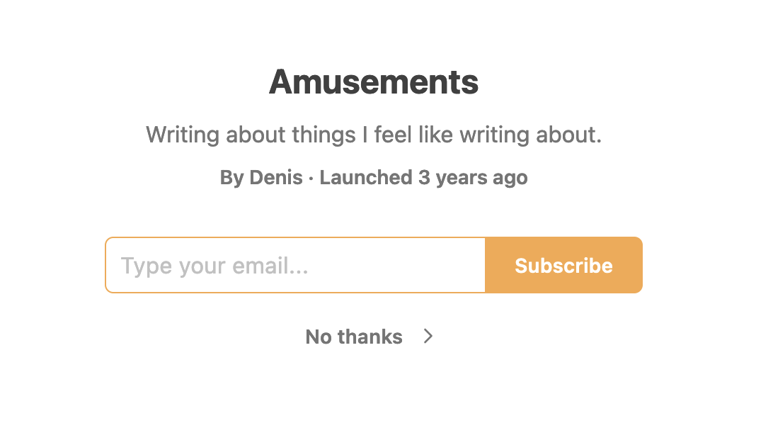 What’s shown to many visitors to a Substack blog